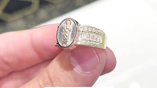 Real 3-Tone Gold San Judas Taddeo Men's Ring