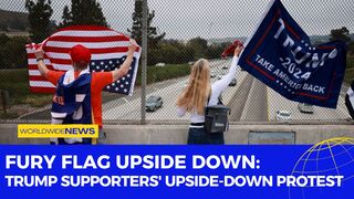 Fury Flag Upside Down: Trump Supporters' Upside-Down Protest