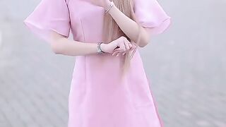 Last year's clip was a blue shirt, this year it's a pink shirt