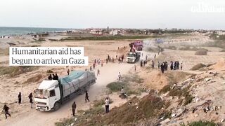 Humanitarian aid reaches Gaza via new US pier.