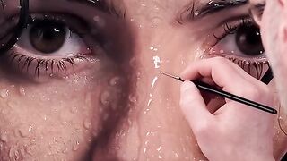 Art beauty. Realistic painting