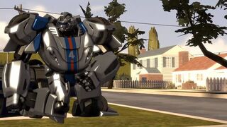 Brawl Vs Jazz and his Autobot Drones Transformers Fight Scene