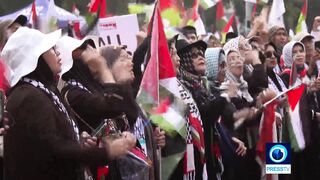 Thousands rally outside US embassy in Jakarta to condemn Israeli war