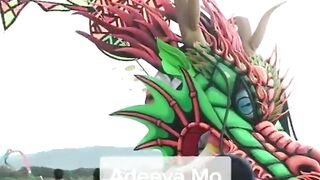 Fly a giant dragon kite