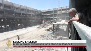 Displaced Palestinians struggling to find shelter in the ruins of Gaza