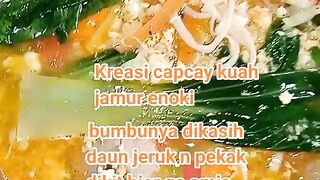 Capcay Kuah Jamur Enoki