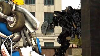 OPTIMUS PRIME VS DECEPTICONS FIGHT SCENE