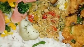 Nasi sop oseng tahu