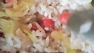 Nasi gesek sayur cangkang