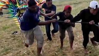 Fly a super big kite