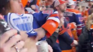 Oilers Fan Flashes Crowd Video