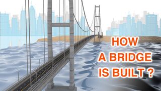 How a bridge is built over deep water | Suspension Bridge