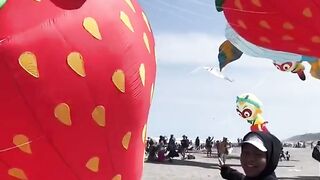 Giant strawberry kite