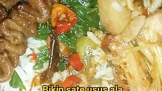 Nasi sayur sate usus