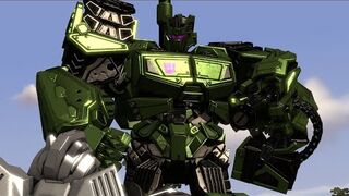 Brawl Vs Jazz and his Autobot Drones Transformers Fight Scene 2