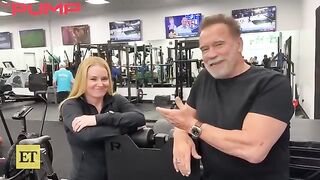 Arnold Schwarzenegger JOKES With Girlfriend During Gym Demo