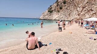 Kaputaş Beach Antalya A Crowded Day Türkiye .Best video enjoy life pretty girl Beach summer ????