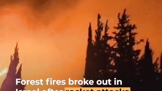 Fires burn in northern Israel after Hezbollah rocket attacks _ AJ #shorts