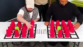 Our New Favourite Party Game @thisisashville #party #game #cups #grid #race