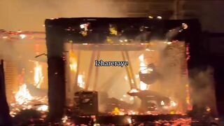 What did the fire burn?