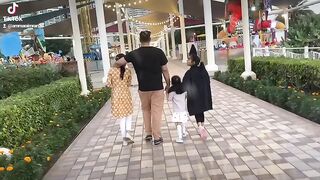 Father and daughters outing