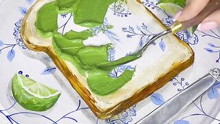 Green avacado????toast painting