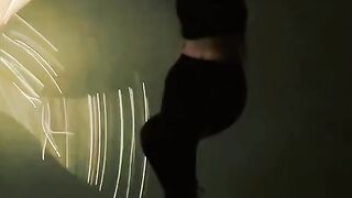 Fiber optic whip jumping. The result after 3 hard hours