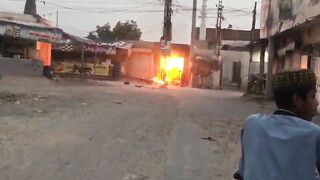 Faisalabad Satara Colony A fire broke out in a gas cylinder shop in the fir