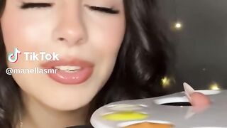 Spit painting you using edible paint #trending