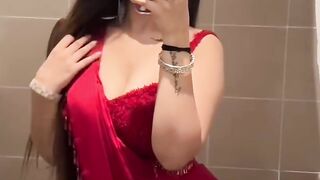 Red saree fashion lover