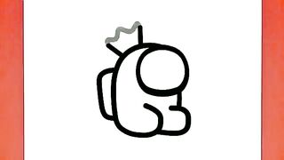 How to Draw Among Us Mini Crewmate Sitting _ Dibujos De Among Us(360P).