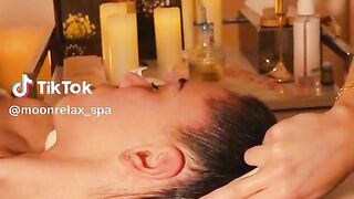 Relaxing spa day asmr #trending# massaging #hairwash#tiktoktrends#putyoutosleep