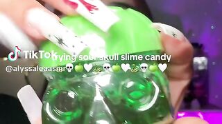 Asmr slime eating #satisfying#trending#shorts