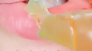 Freezed honey asmr #satisfying#mukbang#shorts