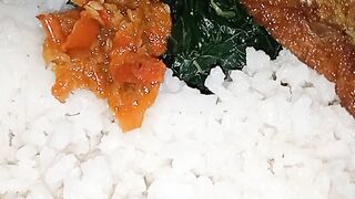 Nasi lalaban, telor goreng