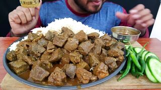 ASMR EATING SPICY_MUTTON LIVER,MUTTON MASALA,GREEN CHILLI SALAD REAL MUKBANG(NO TALKING)