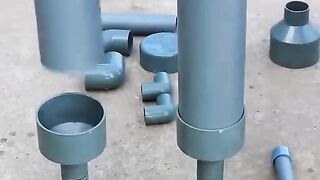 How I made a water pump without electricity from PVC pipes