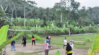 Latihan voly sore hari