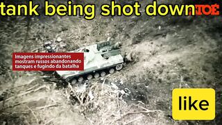 Scenes of tank being shot down