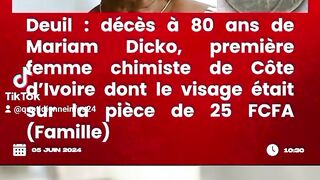 Décès de la première chimiste ivoirienne