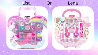 Lisa or Lena choose one (Princess toys)(360P).