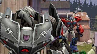 SFM  Optimus Prime vs Megatron and his Decepticons Transformers Fight Scene