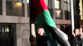 Palestinian flag raised outside Slovenian parliament after state recognition