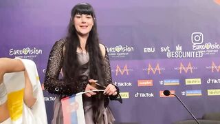 Teya dora at interview ???? after first winners in Semi-Final