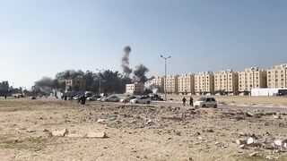 Moment Israeli strikes hit residential complex in Gaza's Khan Yunis | AFP