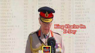 Britain's King Charles III honors the fallen of D-Day in Normandy, France