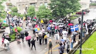 Montreal police spray tear gas during pro-Palestinian protest at McGill