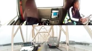 Serious accident on the bridge