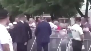 The moment the Prime Minister was shot