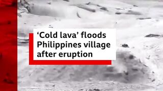Cold lava' floods Philippines village after Mt Kanlaon eruption. #Philippines #Lava #BBCNews